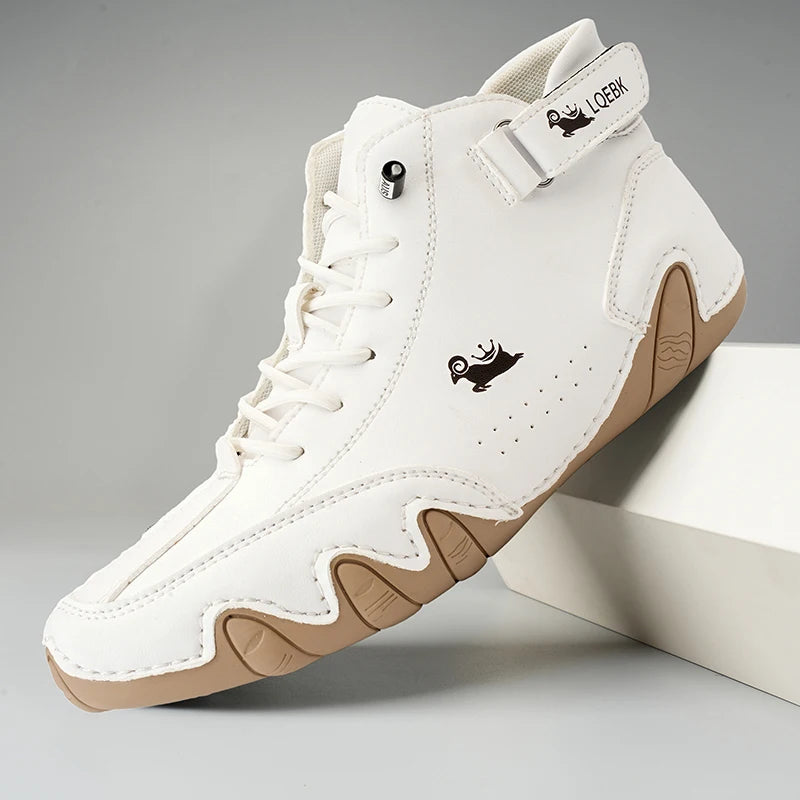 Sneakers for Men Fashion Outdoor Walking Loafers Shoes Comfortable Ankle Boots Luxury Man Shoes 2023 New In Casual Leather Shoes