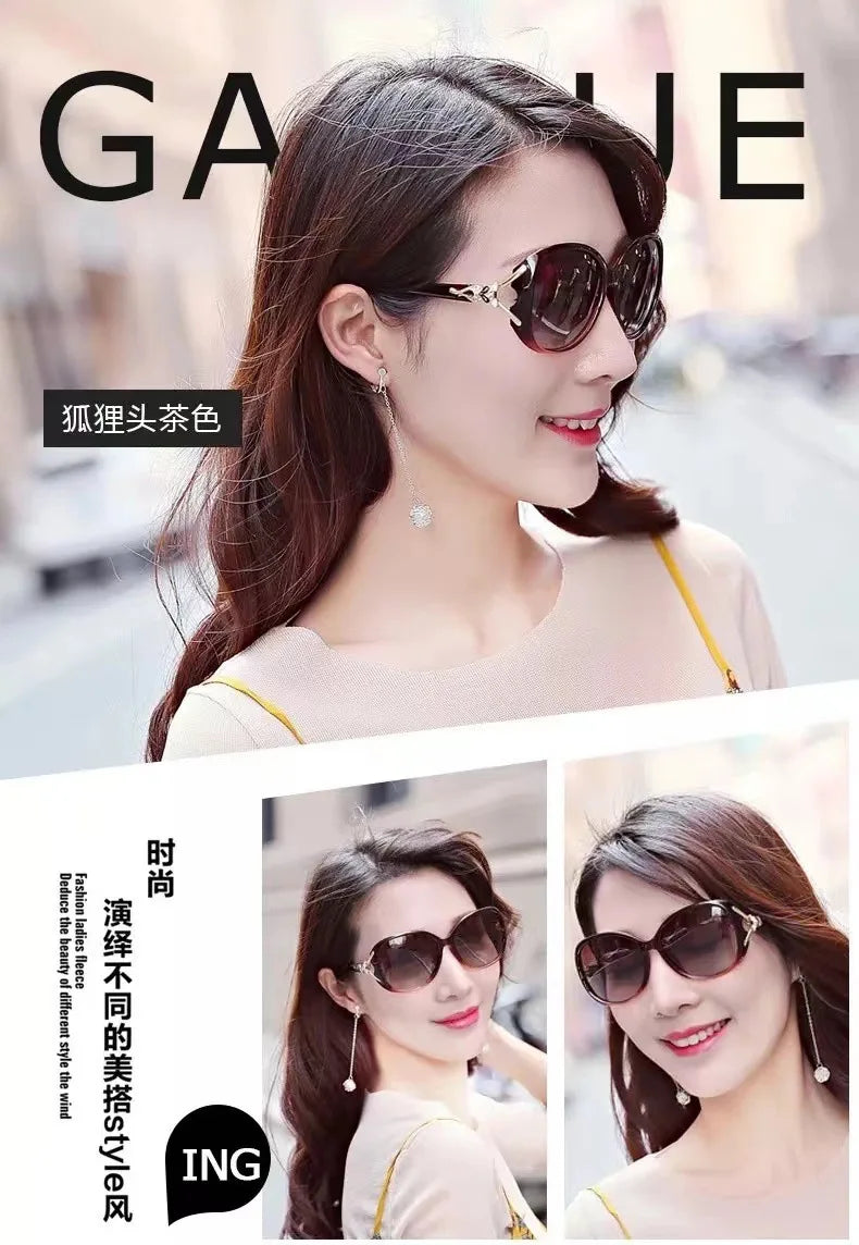 Women's Sunglasses New Simple Fashionable Versatile Trendy  Driving Vacation Sedside Luxury Brands High Quality Sunshade Glasses