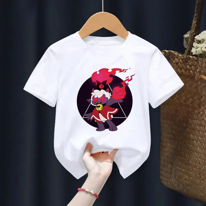 Kids Summer Girls & Boys Funny Tshirt Children Print Cartoon Cult of The Lamb T-shirt Fashion Casual Baby Clothes