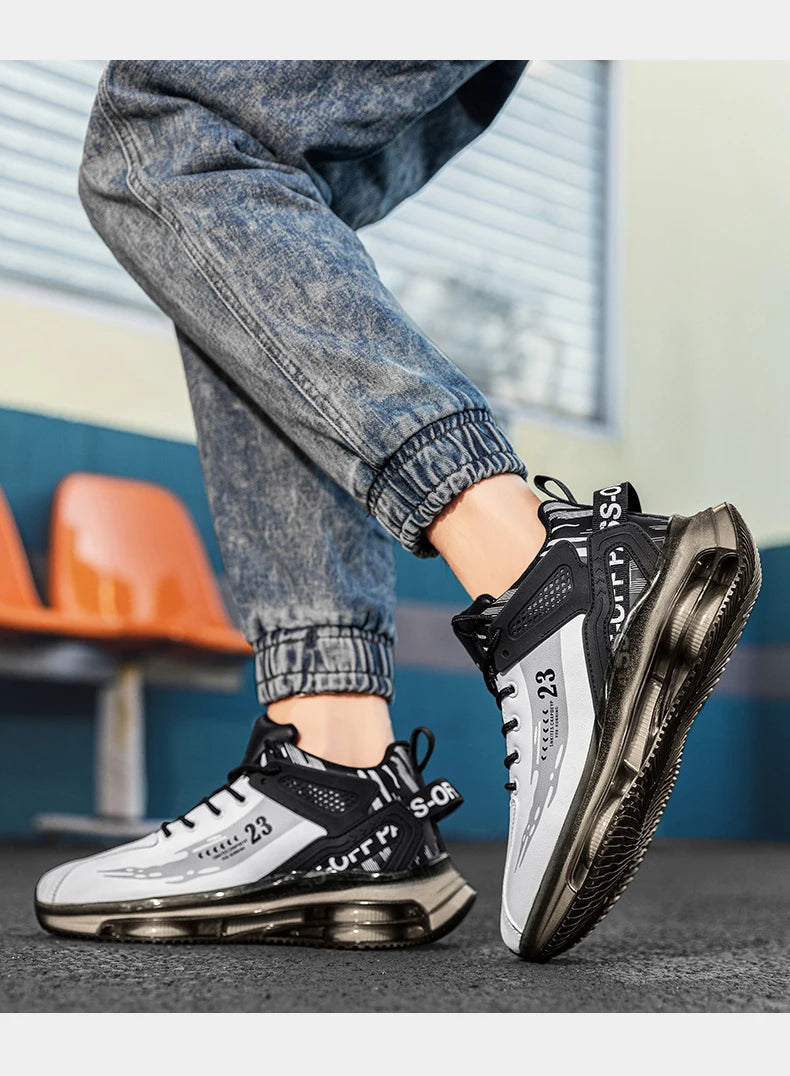 Men Sneaker Shoes Casual Sports Basketball Shoes for Men High Top Male Running Shoes Walking Style Shoes Fashion Footwear