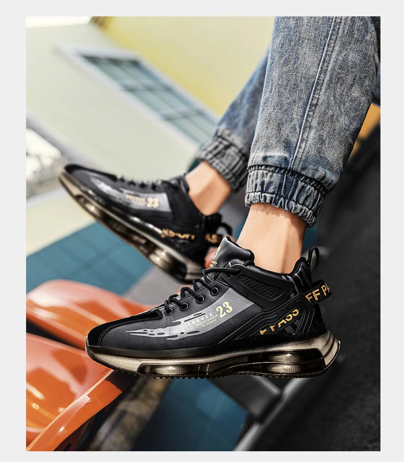 Men Sneaker Shoes Casual Sports Basketball Shoes for Men High Top Male Running Shoes Walking Style Shoes Fashion Footwear