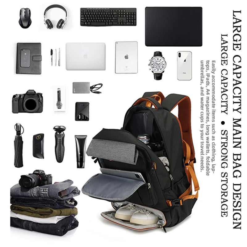 Backpack for men, large capacity travel bag, outdoor waterproof luggage bag, business trip hiking bag, student backpack, backpac
