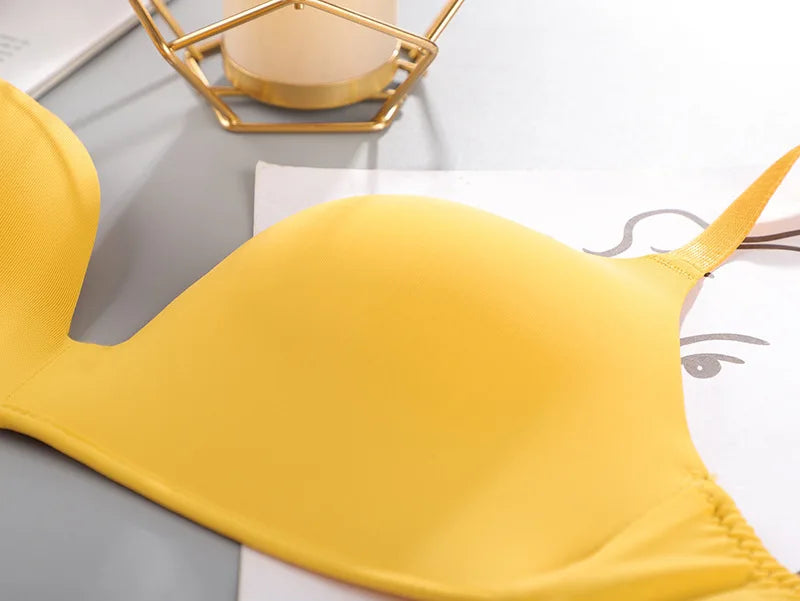 Women Seamless Bra Sexy No Wire Push Up Underwear Girls Students Breathable Thin 12 Colors Bras Female's Bra Breathable Gathered