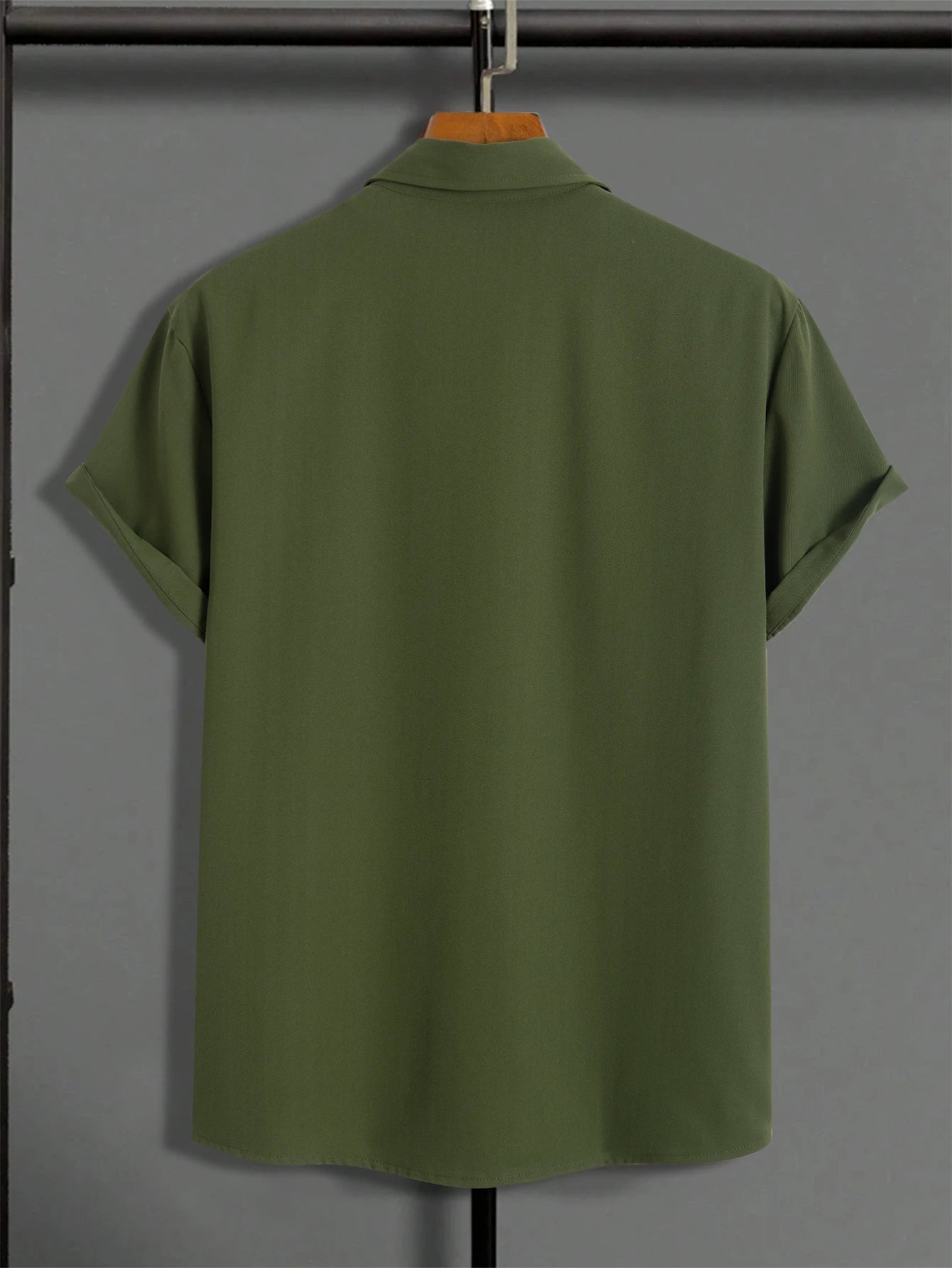 Men's short-sleeved shirt Muscle men's fitness shirt summer men's sports elastic breathable Slim show muscle short-sleeved shirt