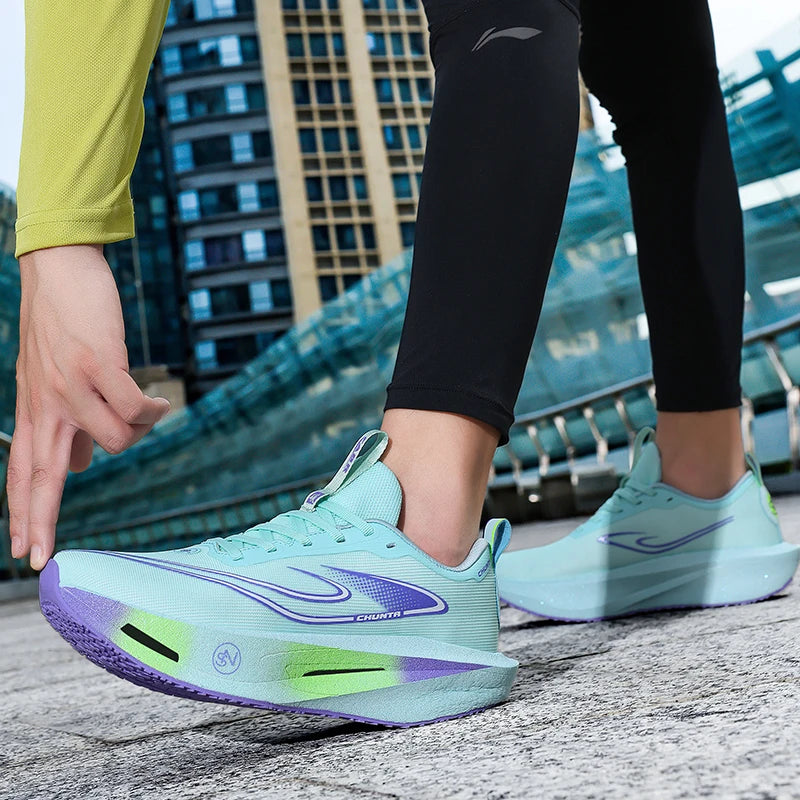 Running Shoes Men Carbon Plate Speciality Marathon Sports Breathable Lightweight Women's Comfortable Nonskid Leisure Sneakers