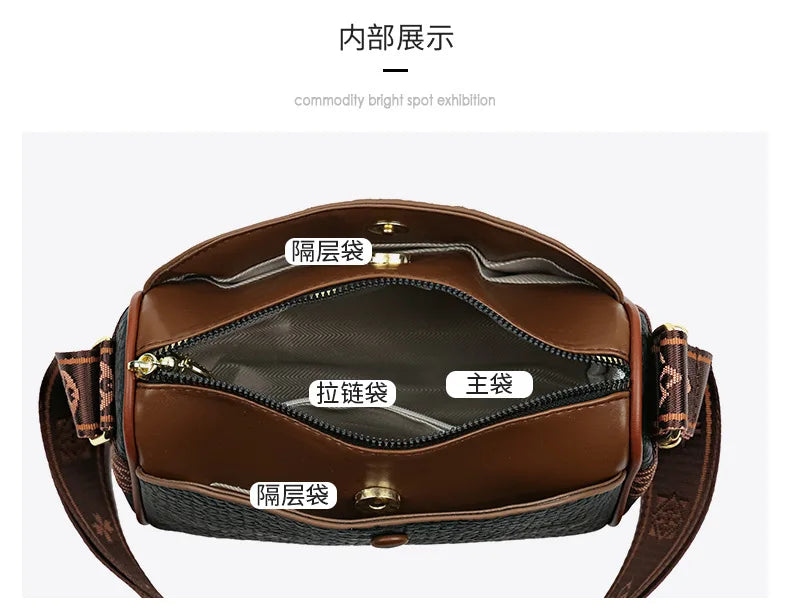 New Pillow Boston Bag Women's Soft Leather Luxury Ladies Handbag Large Capacity Fashion Versatile One Shoulder Crossbody Bag