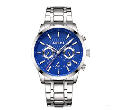 Men's Black Gold Steel Sports Watch - 3 Eye Chronograph | KHYAL&Co