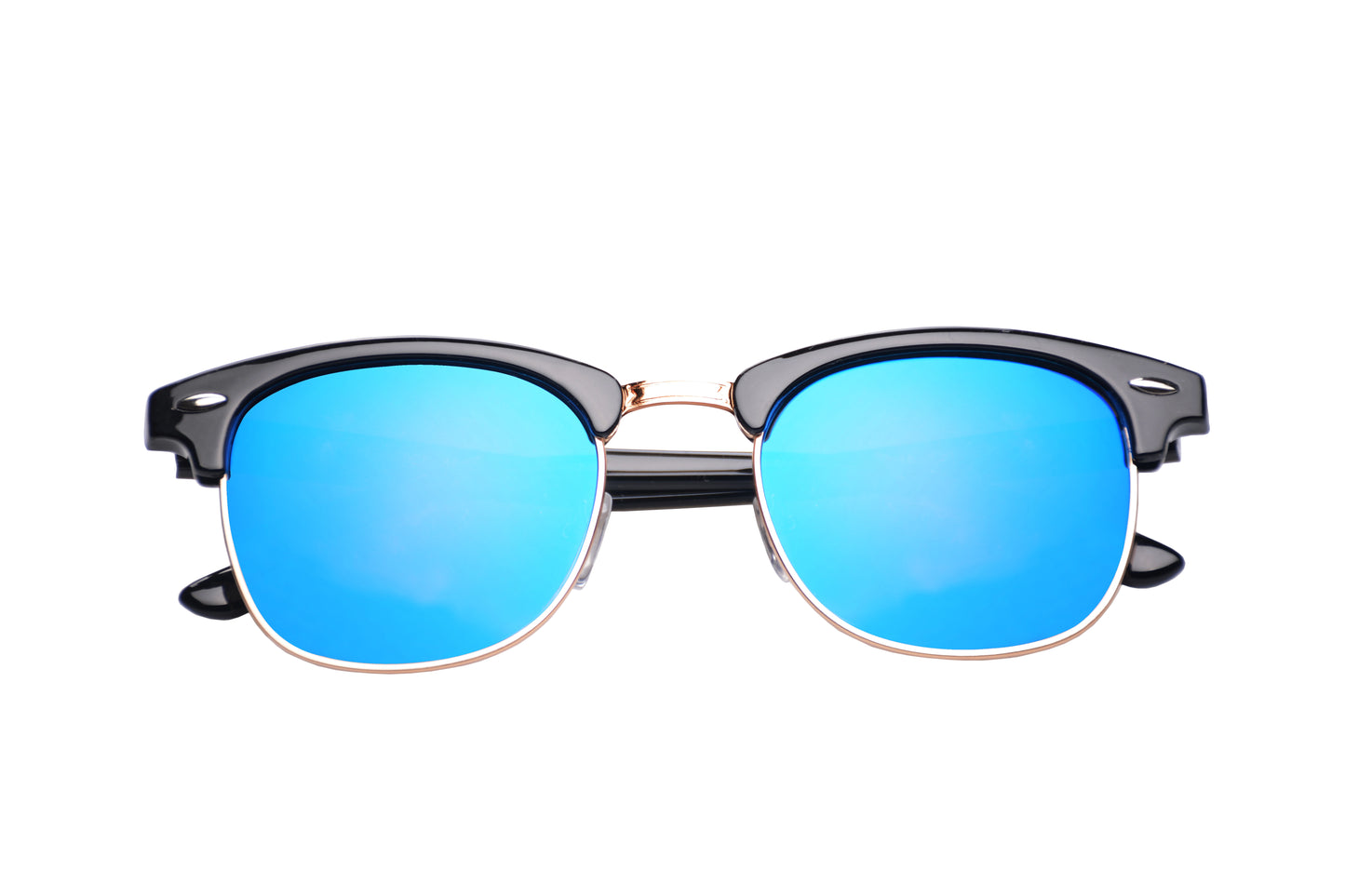 European and American Hipsters Metal Semi-Rimless Sunglasses Retro Polarized Sunglasses Men's and Women's Fashion Accessories Personalized Glasses