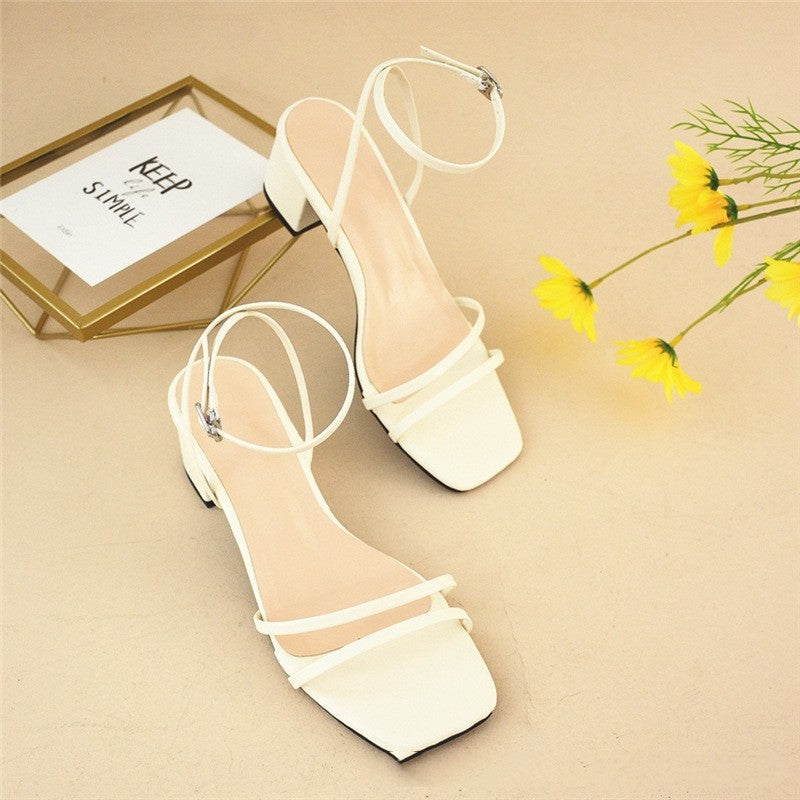 Women's Stiletto Chunky Heel Sandals