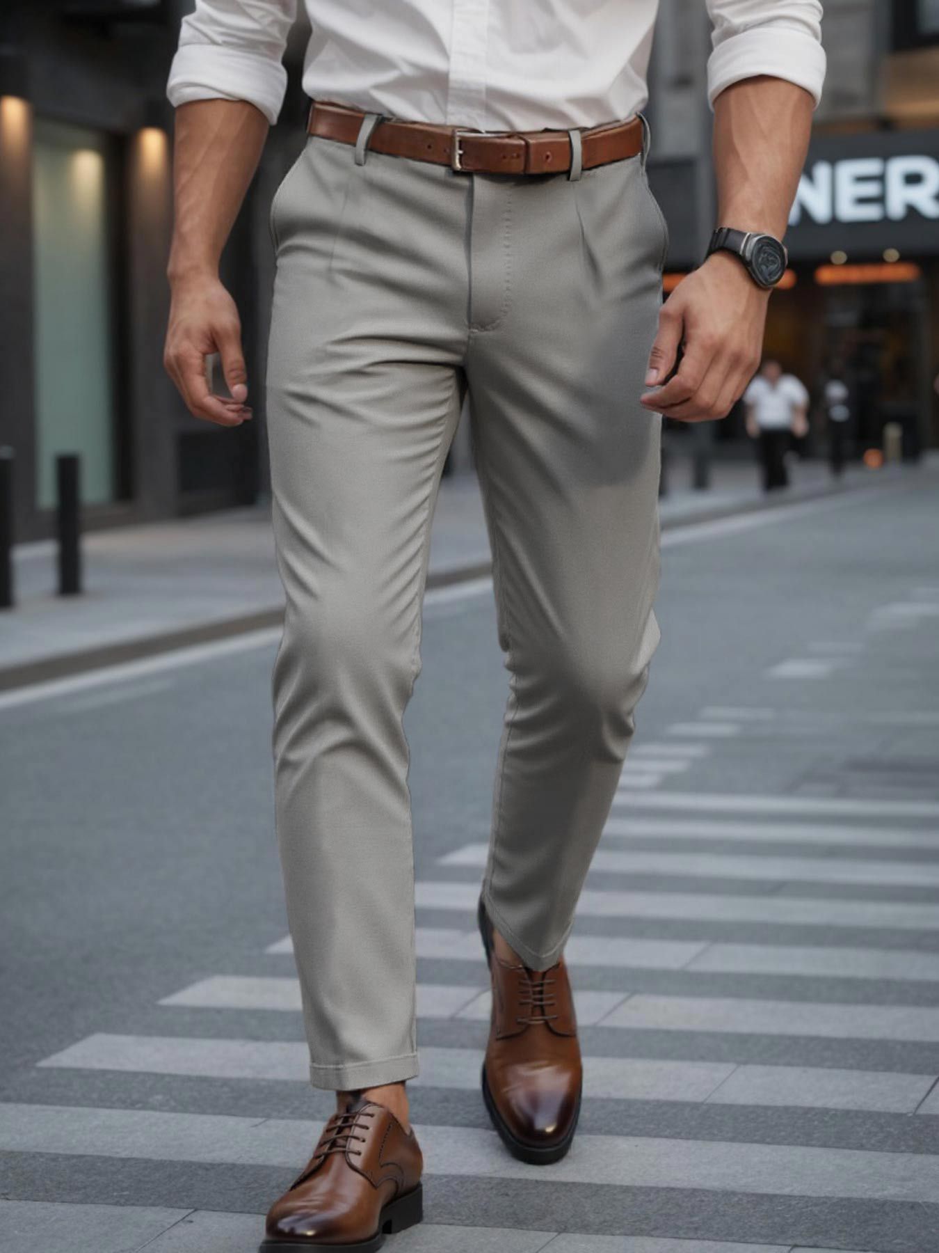 Men's Business Trousers Men's Straight Casual Pants