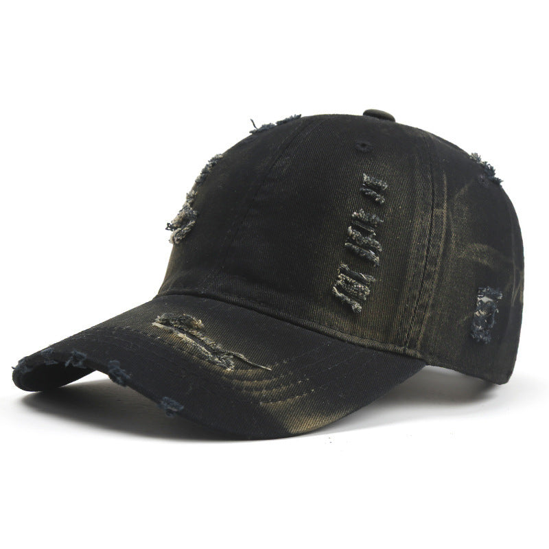 European And American Spring And Summer Washed Make Old Ripped Denim Baseball Cap