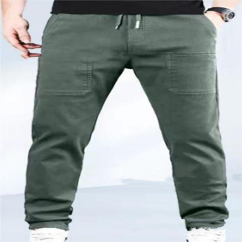 Summer Solid Color Waterproof High Elastic Men's Casual Pants