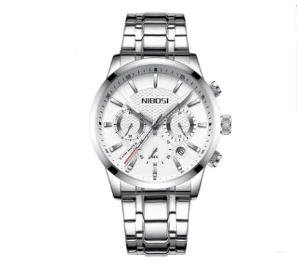 Men's Black Gold Steel Sports Watch - 3 Eye Chronograph | KHYAL&Co