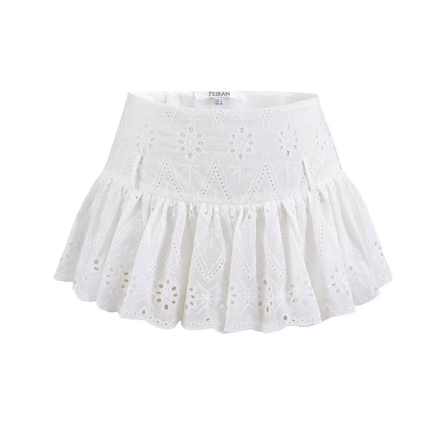 Fall Women's Clothing White Loose Lace Positioning Culottes