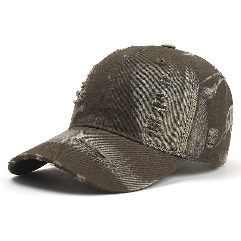 European And American Spring And Summer Washed Make Old Ripped Denim Baseball Cap