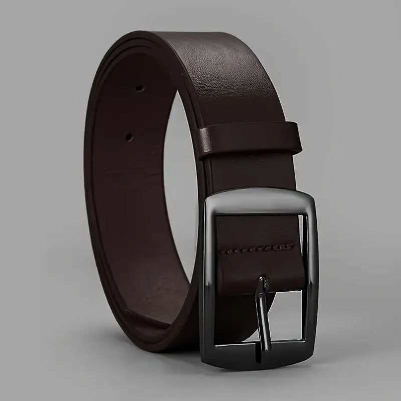 Men's Pin Buckle PU Microfiber Eyelet Belt Fashion Casual Belt