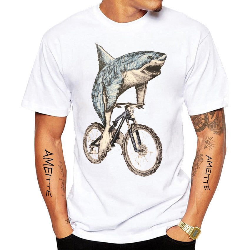Fashion Personality Animal Funny Men's Printed Top