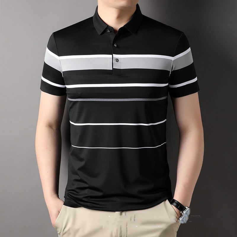 Summer Men's Short-sleeved Lapel Seamless