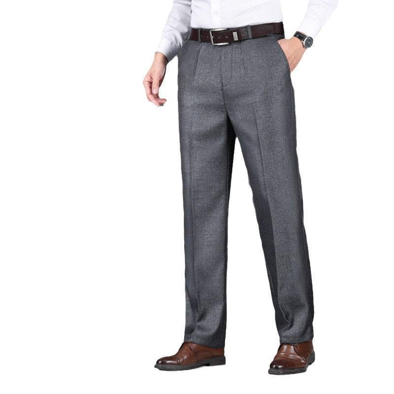 Men's Casual Pants Loose Straight Business Trousers