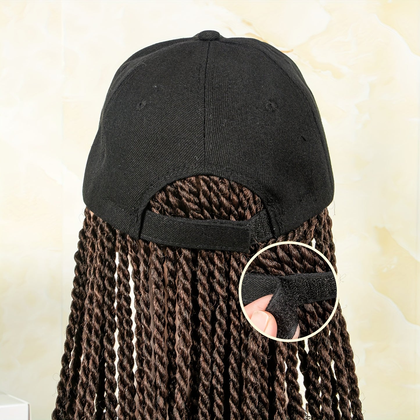 Baseball Hat Hooded Wig Hat Wig Braided Wig Long Wig For Women Synthetic Wig Beginners Friendly Heat Resistant