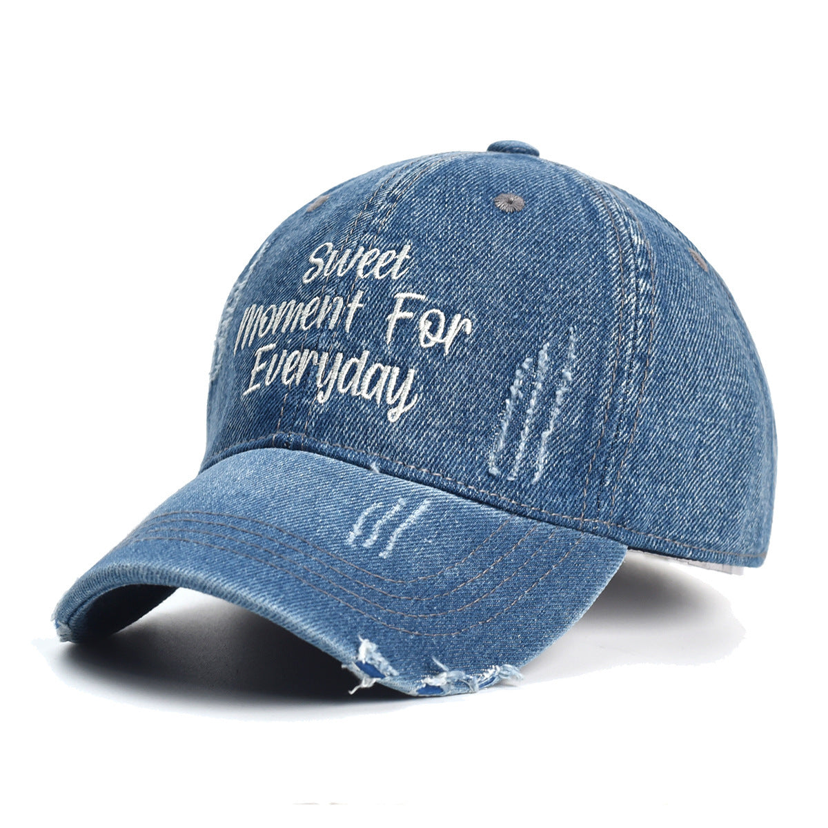 Retro Make Old Ripped Letters Baseball Hat
