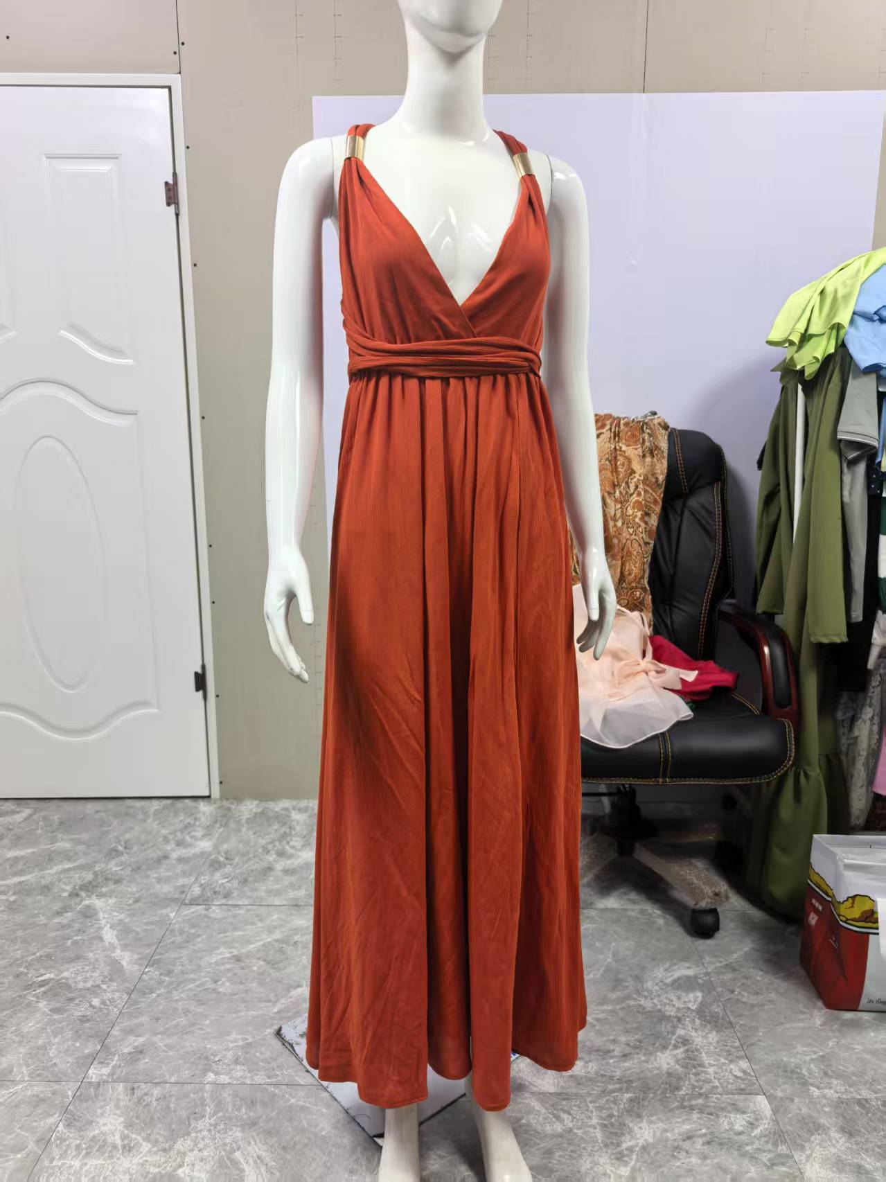 Women's Fashion Cross Bandage One-piece Dress