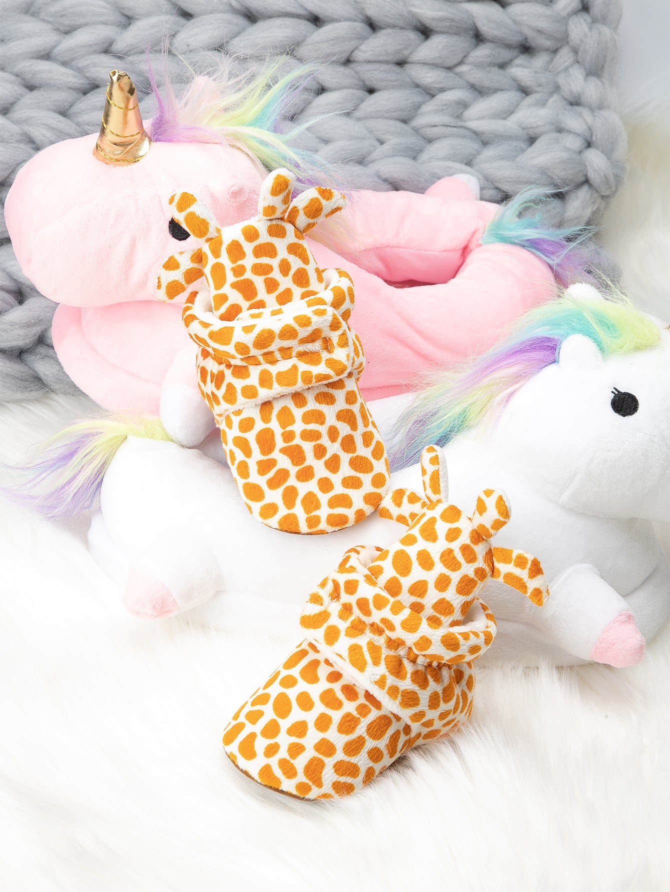 Newborn Baby Animals Warm Fleece Socks Shoes Autumn Winter