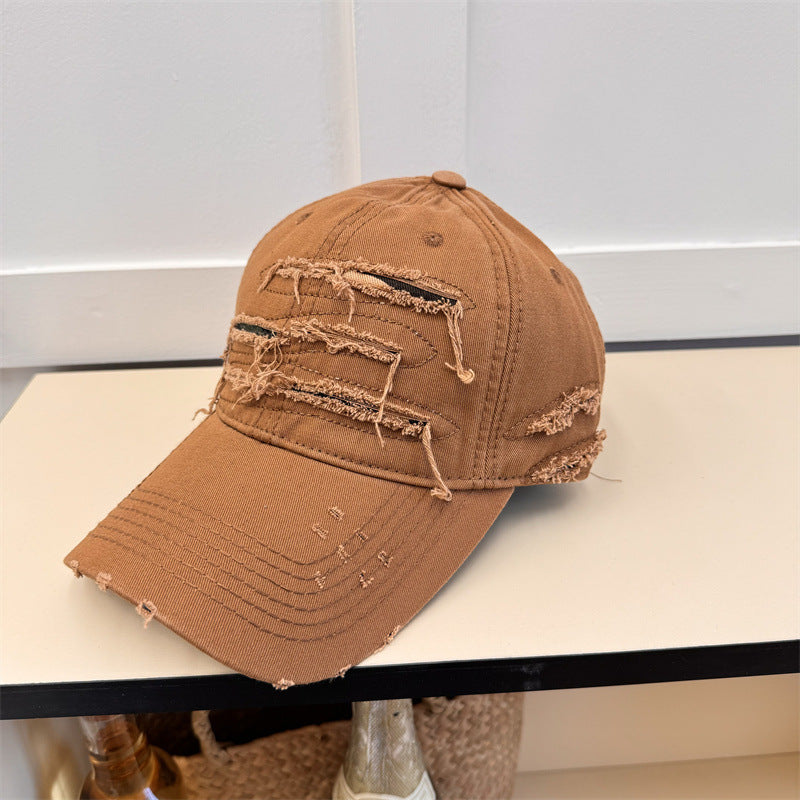 Sun Hat Make Old Ripped Soft Top Baseball Cap