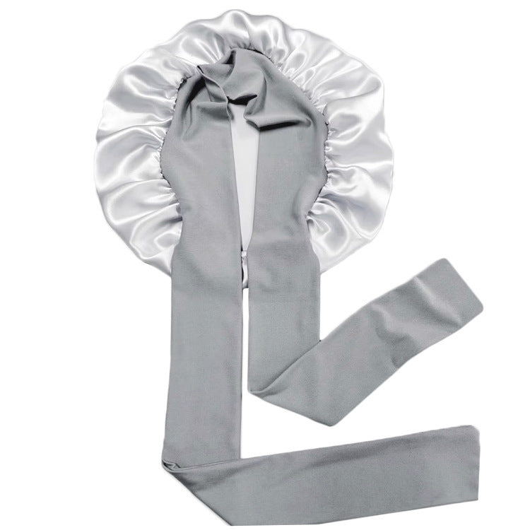 Simple Wide Ribbon Adjustable Silk Nightcap