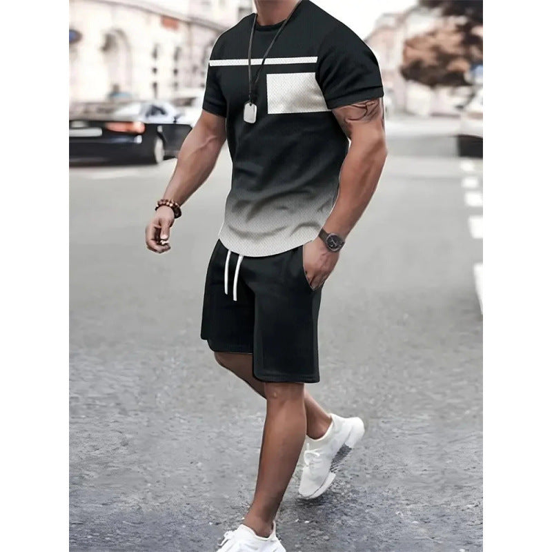 Sports Short-sleeved T-shirt Suit Two-piece Outdoor