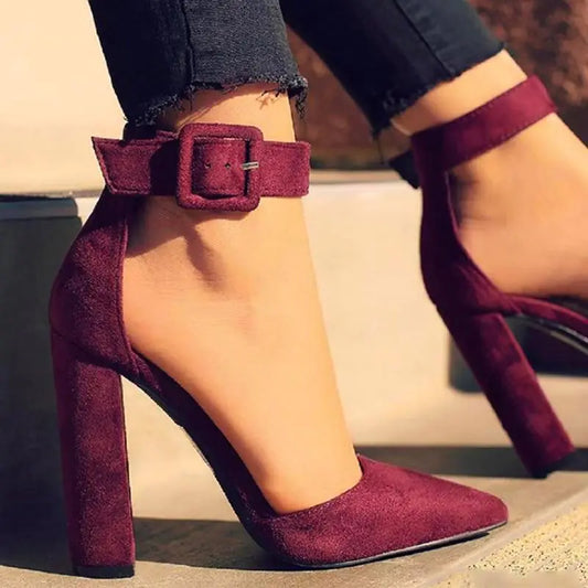 Plus Size Women's Suede High Heels