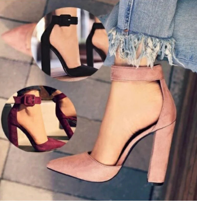 Plus Size Women's Suede High Heels